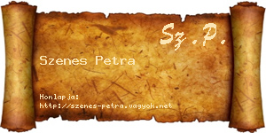 Szenes Petra névjegykártya
